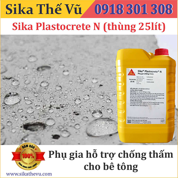 Sika Plastocrete N (thùng 25 lít) - Sika Thế Vũ - Công Ty TNHH Xây Dựng Thương Mại Thế Vũ